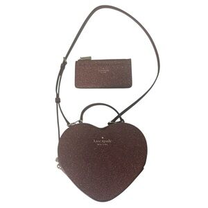 Kate Spade Love Shack bag matching large slim wallet deep nova Valentine’s Day